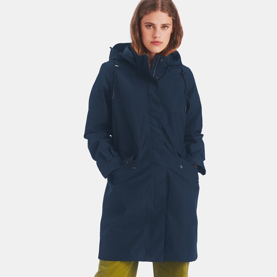 Aigle The Gore-tex Mid-length Coats Women Blue ZA-38415